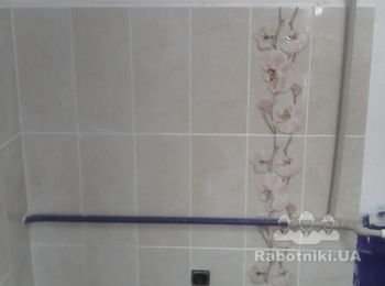 Укладка плитки в магазине "Планета игр" г. Котовск