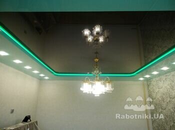 Дворівнева натяжна стеля з підсвіткою