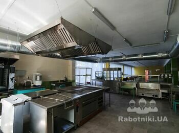Укладка плитки с разуклонкой в пищеблоке школы