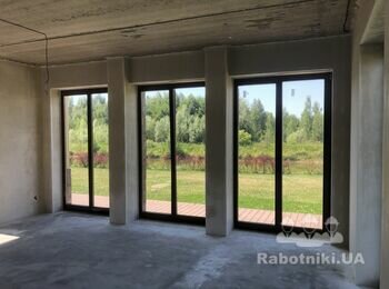 Машинна штукатурка стін укосів