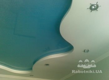потолок с гипсокартона
