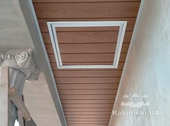 Монтаж пластиковой вагонки и изготовление люка на чердак