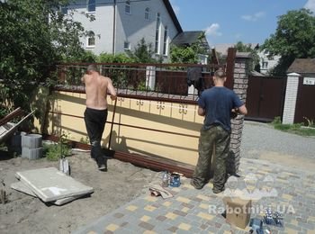 монтаж ворот