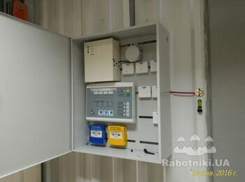 Приклад компонування обладнання в закритій шафі.