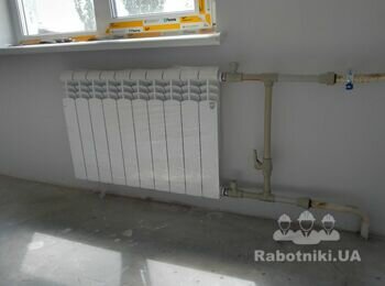 Установка радиатора отопления