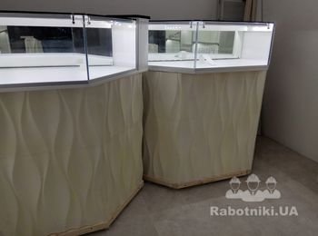 Витрина из гипс3дпанели #3D-панель в Киеве #Декоративная 3D-панель #Монтаж гипсовых 3д панелей в Киеве Цена за 1м2