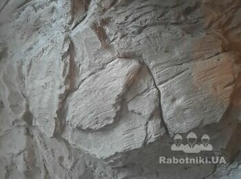Стіна скала (Киев). Імітація скелі артбетон декор.