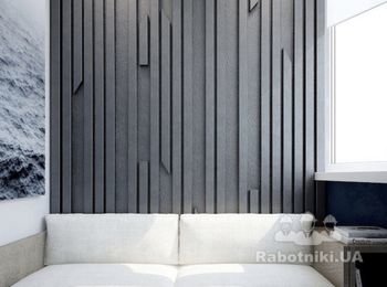 #Гипсовая 3D панель Rain. #Монтаж 3d панелей на стену. https://www.rabotniki.ua/12054
