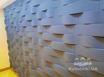 #УСТАНОВКА И ПОКРАСКА ГИПСОВЫХ 3Д ПАНЕЛЕЙ (Киев) #Монтаж3д панелей +38(063)121-02-13 ремонт под ключ https://www.rabotniki.ua/12054