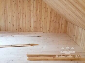 Отделка второго этажа вагонкой дерево