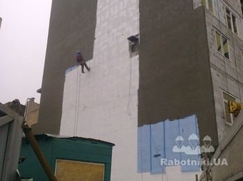 Утеплення семи поверхового будинку по вулиці Жилянська, Київ
