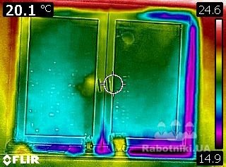 Проверка качества монтажа окон тепловизором.