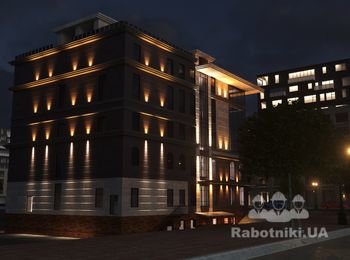 Концепция освещения фасада ТЦ
