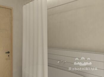 Проект: RYB apartment
Локация: Kyiv (UA)
Тип: Residential
Площадь: 100 m2
Год: 2021

Апартаменты находятся в ЖК Rybalsky в Подольском районе города Киева. Так как квартира расположена над коммерцией у нас была возможность использовать пространство более вариативно. Мы разделили весь объём на два блока приватная часть (которая включает детскую и спальню с ванной) и общественная (которая включает просторную кухню-гостиную, санузел и рабочее место). 

Весь дизайн создан с учетом потребностей заказчиков и становится средой для различных сценариев их повседневной жизни. Все основные помещения композиционно связаны друг с другом за счет материалов и фактур.

Нашей команде было поручено спроектировать место, которое могло бы стать тихим убежищем для владельца и его семьи, где они могли бы отступить от своего космополитического образа жизни.
Основная цель заключалась в создании чистой, минималистичной, но неформальной атмосферы, основанной на натуральных материалах. 
В разработке интерьера были задействованы как иностранные фабрики, как Belid, DCW, &tradition, Verpan, Zanotta, RBW и Menu так и украинские, как Zegen и Interia.
Чтобы добиться гибкости и избежать ненужного разделения этой и без того компактной квартиры, перегородки были почти полностью удалены, создавая открытую планировку с одним центральным модулем, определяющим основное жилое пространство. Данный модуль состоит из функционального кухонного гарнитура, обеденной зоны, компактного рабочего места и просторной гостиной. Данное пространство объединяет несколько функций без лишнего беспорядка. 

Все комнаты кроме детской направлены во внутренние дворы с обилием зелени. Из детской открывается живописный вид на Днепр. В скором времени после поступления в вуз эта комната будет предназначена как место для медитаций для родителей. В данной комнате мы расположили рабочее место таким образом, чтобы естественный свет способствовал комфортной работе. 

Чтобы зрительно связать помещения в одно целое мы использовали единую палитру материалов берёзовая фанера, микроцемент, японская плитка KitKat и мрамор Caribbean Calcite. С их помощью создается лаконичный фон для элементов мебели и света. Прохладные тона микроцемента во всех комнатах мы сбалансировали теплыми текстурами штукатурки и дерева. 

Комбинация примечательных предметов, таких как обеденные стулья Fritz Hansen, кресла Co от Norm Architects и торшера Apollo 180 от Pholc легко сочетаются с индивидуально разработанной мебелью от нашего бюро. Архитектурный характер интерьера дополнительно подчеркивается и усиливается проникающим внутрь солнечным светом. Последовательная композиция, основанная на палитре натуральных материалов, образует комфортную жилую среду, щедро оживленную меняющимся естественным освещением.

Одним из основных изменений, реализованных в рамках проекта, стало объединение 3х санузлов в 2 более просторных и избавление от лишних перегородок. Такая реорганизация пространства позволила увеличить количество естественного света, проникающего в основное жилое пространство. Мы использовали стеклянные перегородки чтобы не препятствовать естественному свету, который наполняет спальню.

Ванную комнату, сдержанную и однотонную, украшает японская мозаичная плитка. Использование оттенков серого способствует успокаивающей атмосфере, которая будет продолжать развиваться по мере того, как обитатели будут наполнять пространство собой. Таким образом, новая планировка адаптирована к современному образу жизни.