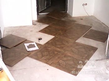Подготовка к укладки плитки