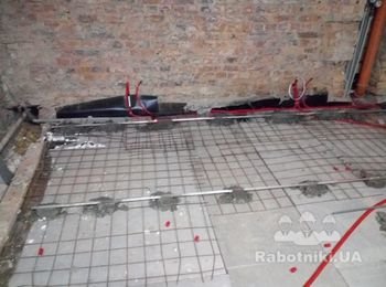 Стяжка пола с армировкой