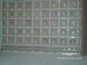 Печь русская, ручная розпись изразца.