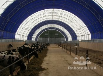 Ангар с покрытием из тента для домашних животных