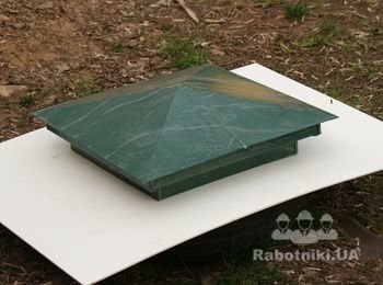 Колпак на столбик забора 38x38 см.