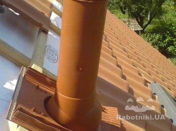 Монтаж выхода канализационной трубы