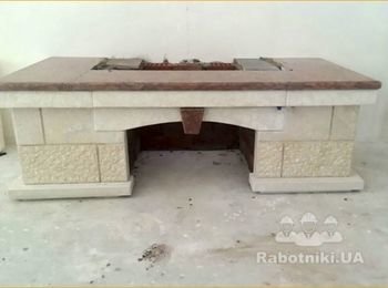 установка фронтальгого камина