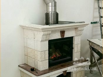 установка фронтальгого камина