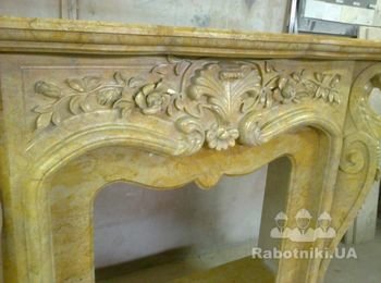 Резные камины - художественная резьба по камню - ручная работа.