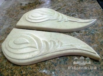 Резные детали каминов из мрамора - ручная работа