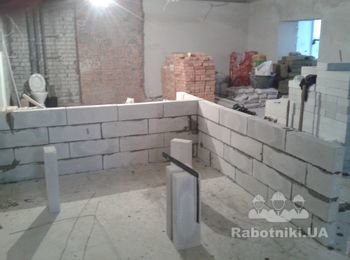 Монтаж перегородок с газоблока