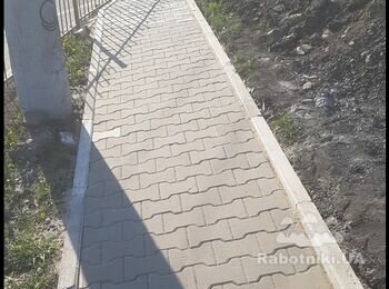 Планування, установка обрубніка, укладка плитки, затірка швів!