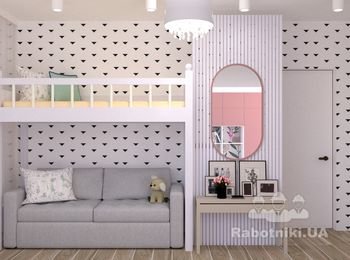 Дитяча кімната для продвинутої дівчинки.