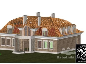 Проект стропильной системы дома в Киевской области