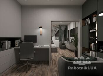 Робочий кабінет в кімнаті