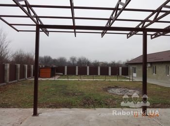 Изготовление и монтаж металлоконструкций (терраса).