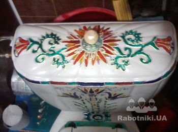 Роспись красками по керамике.