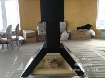 Установка и поставка Французского центрального камина Cheminees Philippe. Киев, Татарка