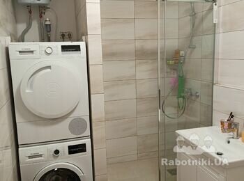 Комплексный ремонт квартиры. Разводка водопровода, монтаж сантехнических приборов, монтаж бойлера, установка стеклянных дверей.