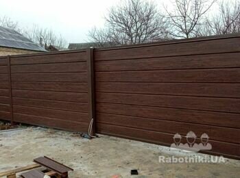 Автоматизовані ворота з парканом "Горизонт".
