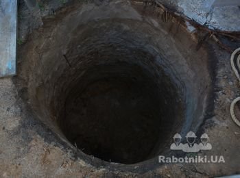 Готовая яма под канализацию