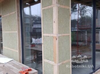 Утеплення з каркасом під планкен з термососни