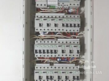 Установка щита на 60 модулей на 33 группы
