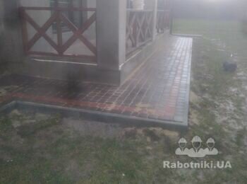 Відмостка з бруківки