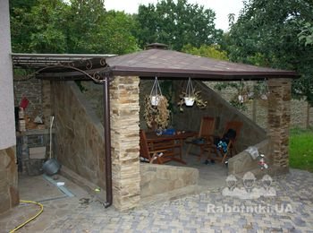 Беседка + летняя кухня