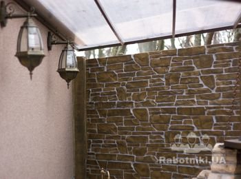 Летняя кухня + навес из поликарбоната