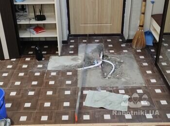 Ремонт разводки воды в бетонном полу