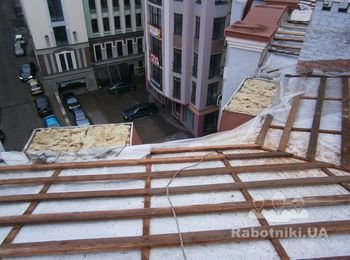 Кровельные работы и ремонт крыши Киев (ул. Воздвиженская) контррейки