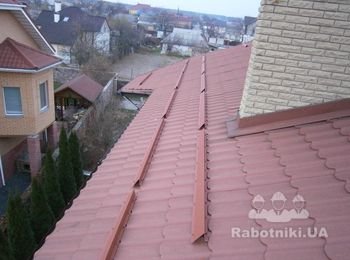 Ремонт крыши, установка снегозадержателей Борщаговка 1