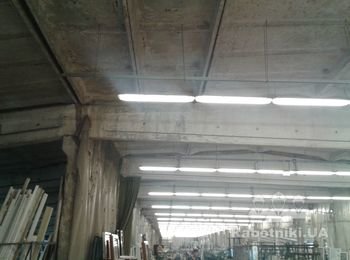 Монтаж освещения в производственном цехе_завод пластиковых окон в Полтавской обл.