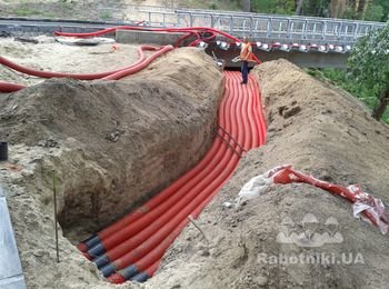 Монтаж трубной канализации для питающих линий 10кВ_(2)_объект 24й км