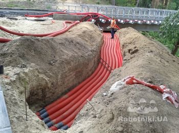 Монтаж трубной канализации для питающих линий 10кВ_(2)_объект 24й км